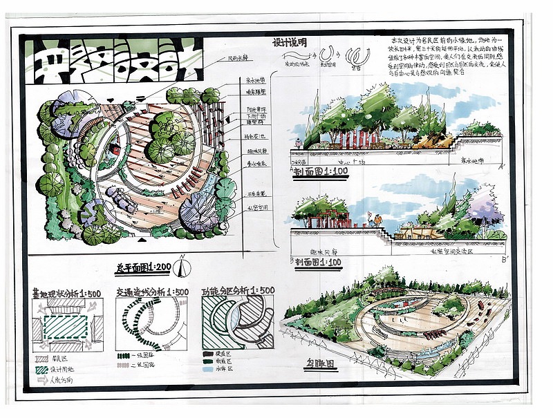 景觀快題設(shè)計作品(卓越手繪)|空間|景觀設(shè)計|呂律譜