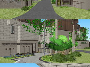 新中式別墅庭院景觀住宅區建筑規劃設計su模型圖下載 圖片164.89mb 植物景觀庫 su模型